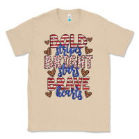 Bold Stripes Bright Stars Brave Hearts Classic Tee | Teevron