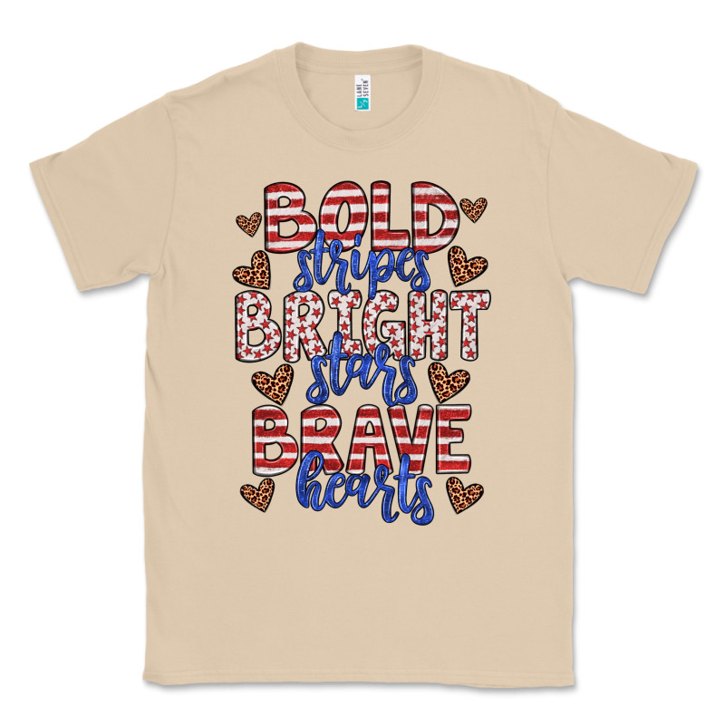 Bold Stripes Bright Stars Brave Hearts Classic Tee by JahusDesignShop | Teevron