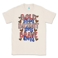 Natural bold stripes bright stars brave hearts Classic Tee - JahusDesignShop
