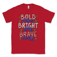 Red bold stripes bright stars brave hearts Classic Tee - JahusDesignShop