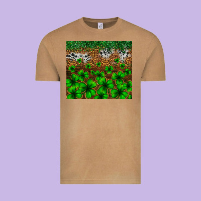 St. Patrick's Day Leopard Cowhide Tumbler Vintage Tee Designed By Neo Western