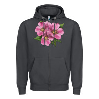 Smoke Wild Prairie Rose Illustrations Zipper Hoodie - LillyAllenDesigns