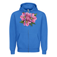 True Royal Wild Prairie Rose Illustrations Zipper Hoodie - LillyAllenDesigns