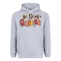Heather Grey si dios quiere Heavyweight Hoodie - MaliasSmallBusiness