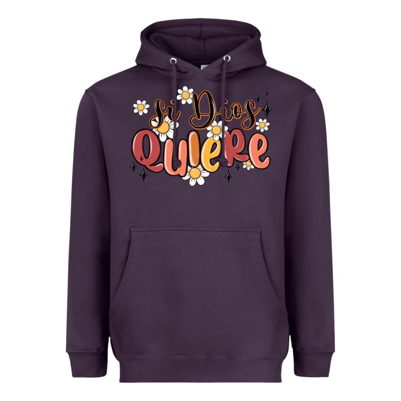 Si Dios Quiere Heavyweight Hoodie by MaliasSmallBusiness | Teevron