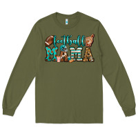 Army Green American football mama Long Sleeve Tee - Jasminsmagicworld