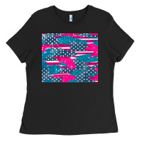 Black usa flag Ladies Tee - AdoDesignShop