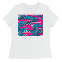 White usa flag Ladies Tee - AdoDesignShop