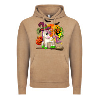 Vintage Coffee halloween unicorn Vintage Hoodie - Zillion Design Studio