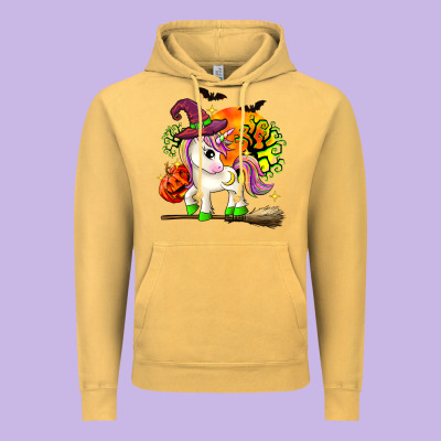 Halloween Unicorn Vintage Hoodie Designed By Zillion Design Studio