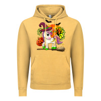 Vintage Mustard halloween unicorn Vintage Hoodie - Zillion Design Studio