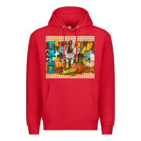 Red fall with baby goat Premium Hoodie - LillyAllenDesigns