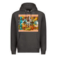 Smoke fall with baby goat Premium Hoodie - LillyAllenDesigns