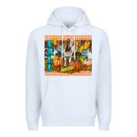 White fall with baby goat Premium Hoodie - LillyAllenDesigns