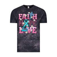 Cloud Black faith hope love  cross and ribbon Vintage Tee - HRA Design Shop