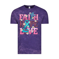 Cloud Purple faith hope love  cross and ribbon Vintage Tee - HRA Design Shop