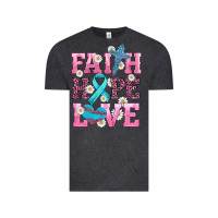 Vintage Black faith hope love  cross and ribbon Vintage Tee - HRA Design Shop