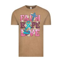 Vintage Coffee faith hope love  cross and ribbon Vintage Tee - HRA Design Shop