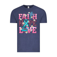 Faith Hope Love  Cross And Ribbon Vintage Tee | Teevron