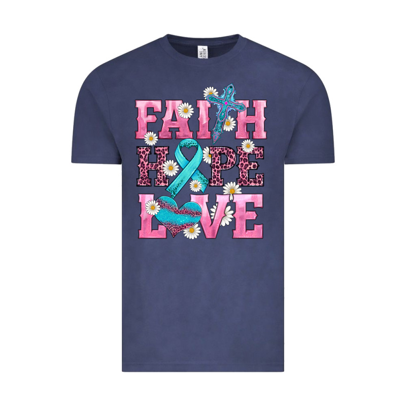 Faith Hope Love  Cross And Ribbon Vintage Tee by HRA Design Shop | Teevron