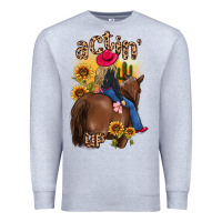 Heather Grey actin up malias Premium Sweatshirt - MaliasSmallBusiness