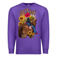 Purple actin up malias Premium Sweatshirt - MaliasSmallBusiness