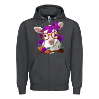 Smoke Cute baby lamb halloween Zipper Hoodie - Jasminsmagicworld