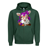 Cute Baby Lamb Halloween Zipper Hoodie | Teevron
