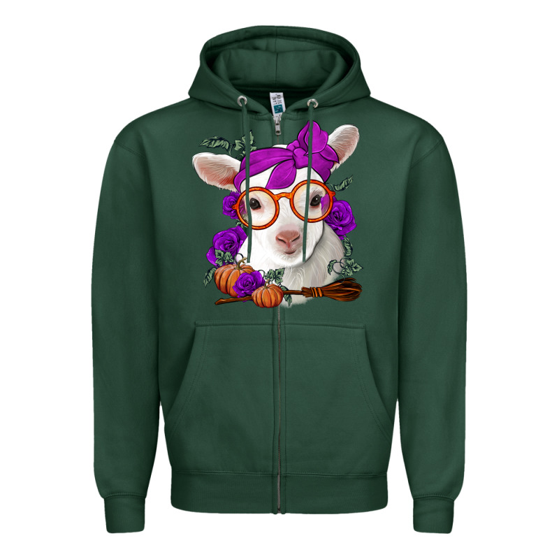 Cute Baby Lamb Halloween Zipper Hoodie by Jasminsmagicworld | Teevron