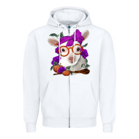 White Cute baby lamb halloween Zipper Hoodie - Jasminsmagicworld