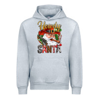 Heather Grey Howdy Santa Urban Hoodie - NancyCooperArtShop