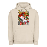 Pigment French Oak Howdy Santa Urban Hoodie - NancyCooperArtShop