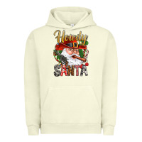 Pigment Pistachio Howdy Santa Urban Hoodie - NancyCooperArtShop