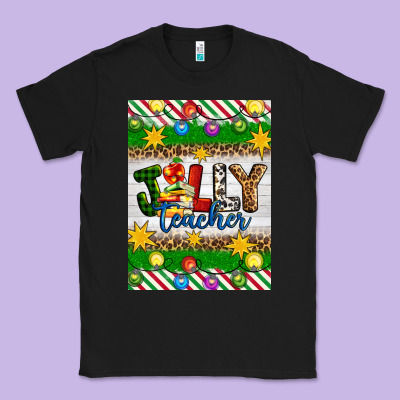 Christmas Jolly Teacher Classic Tee Designed By Artiststas