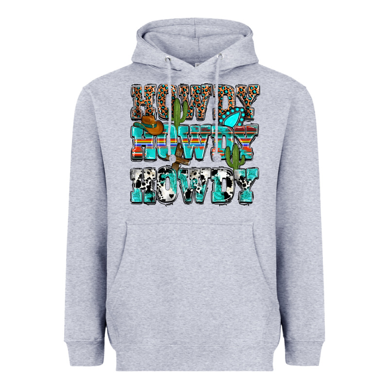 Western Howdy Howdy Howdy Heavyweight Hoodie by NancyCooperArtShop | Teevron
