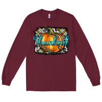 Burgundy Thankful Pumpkin Long Sleeve Tee - Artiststas