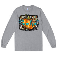 Heather Grey Thankful Pumpkin Long Sleeve Tee - Artiststas