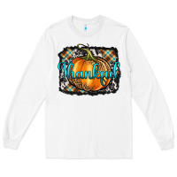 White Thankful Pumpkin Long Sleeve Tee - Artiststas