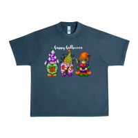Midnight Navy happy halloween gnomes white Urban Heavy Tee - RacoonDesign