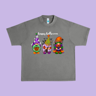 Happy Halloween Gnomes White Urban Heavy Tee Designed By Racoondesign