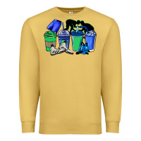 Antique Gold wrestling coffee cups Premium Sweatshirt - NancyCooperArtShop