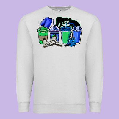 Wrestling Coffee Cups Premium Sweatshirt Designed By Nancycooperartshop