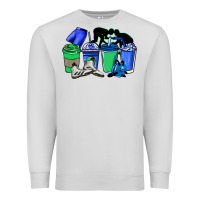 Dove Grey wrestling coffee cups Premium Sweatshirt - NancyCooperArtShop