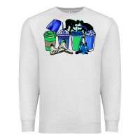 Oatmeal Heather wrestling coffee cups Premium Sweatshirt - NancyCooperArtShop