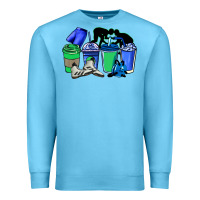 Ocean Blue wrestling coffee cups Premium Sweatshirt - NancyCooperArtShop