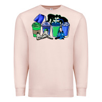 Pale Pink wrestling coffee cups Premium Sweatshirt - NancyCooperArtShop