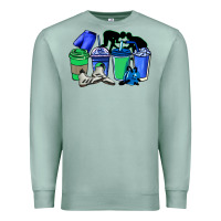 Seafoam wrestling coffee cups Premium Sweatshirt - NancyCooperArtShop