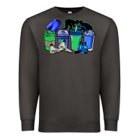 Smoke wrestling coffee cups Premium Sweatshirt - NancyCooperArtShop