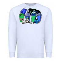 White wrestling coffee cups Premium Sweatshirt - NancyCooperArtShop