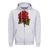 Heather Grey Oklahoma Rose Illustrations Zipper Hoodie - LillyAllenDesigns